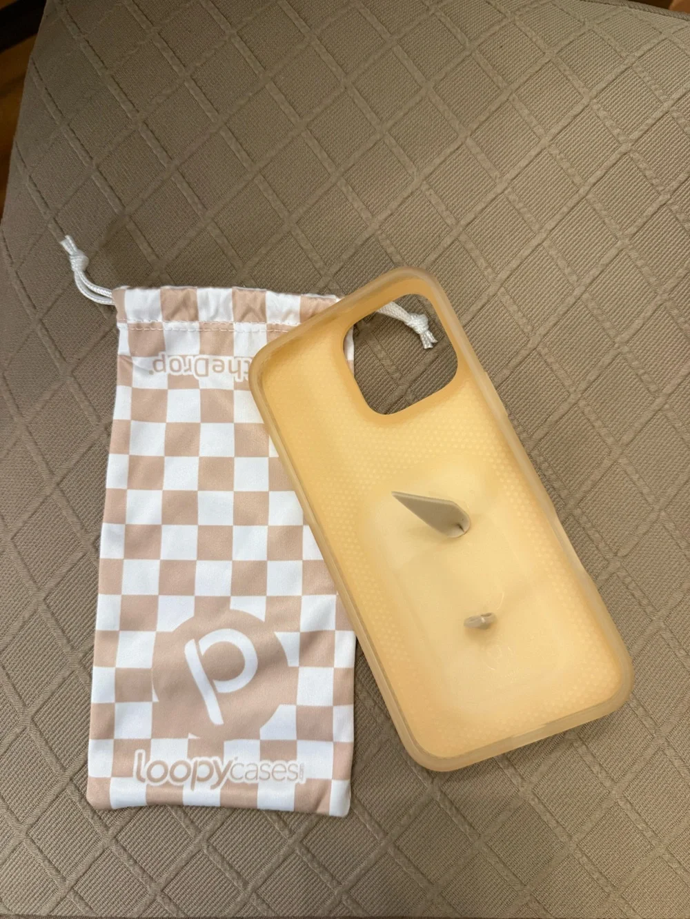 Loopy iPhone 16 pro max sand dollar checkered case